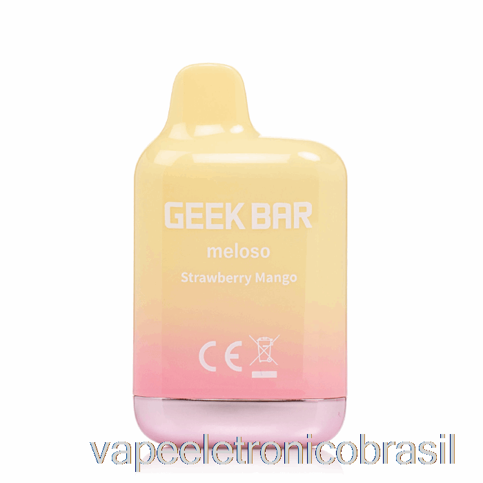 Vape Eletrônico Geek Bar Meloso Mini 1500 Manga Morango Descartável